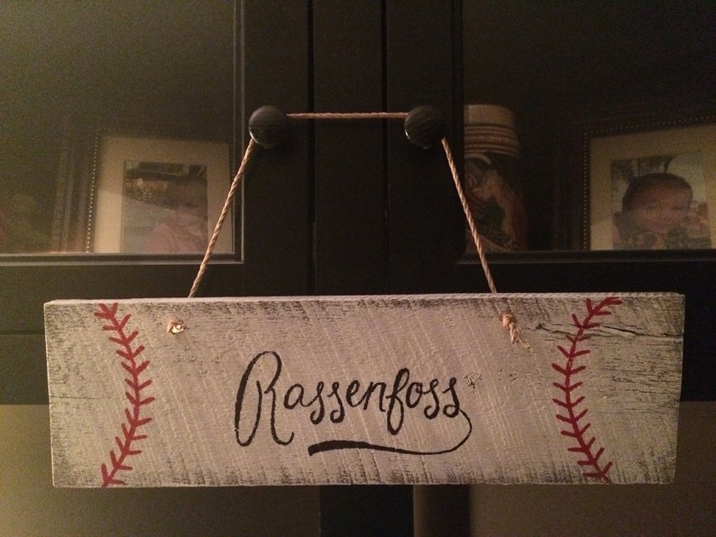 Baseball room decor family baseball sign boys name baseball Etsy