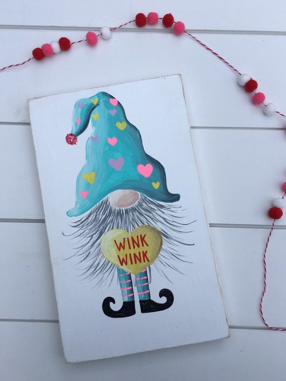 Download Painted Gnome Valentines Gnome Valentines Decor Gnomes Etsy