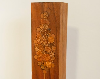 Excellent Roger Sloan Wall Pocket Vase With Inlaid Design Mid Century Modern Studio Craft