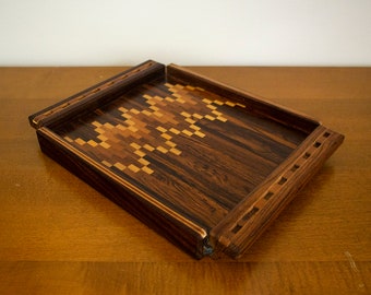 Gemengde houten lade door Don Schoenmaker Senal Mexico Mid Century Modern Studio Craft