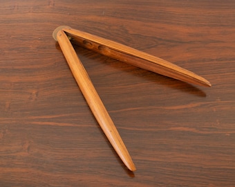 Vintage Teak and Brass Nutcracker by Preben Broste Danish Modern Mid Century Scandinavian Design