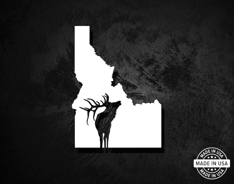 Idaho State Elk Vinyl Die Cut Decal/sticker Etsy