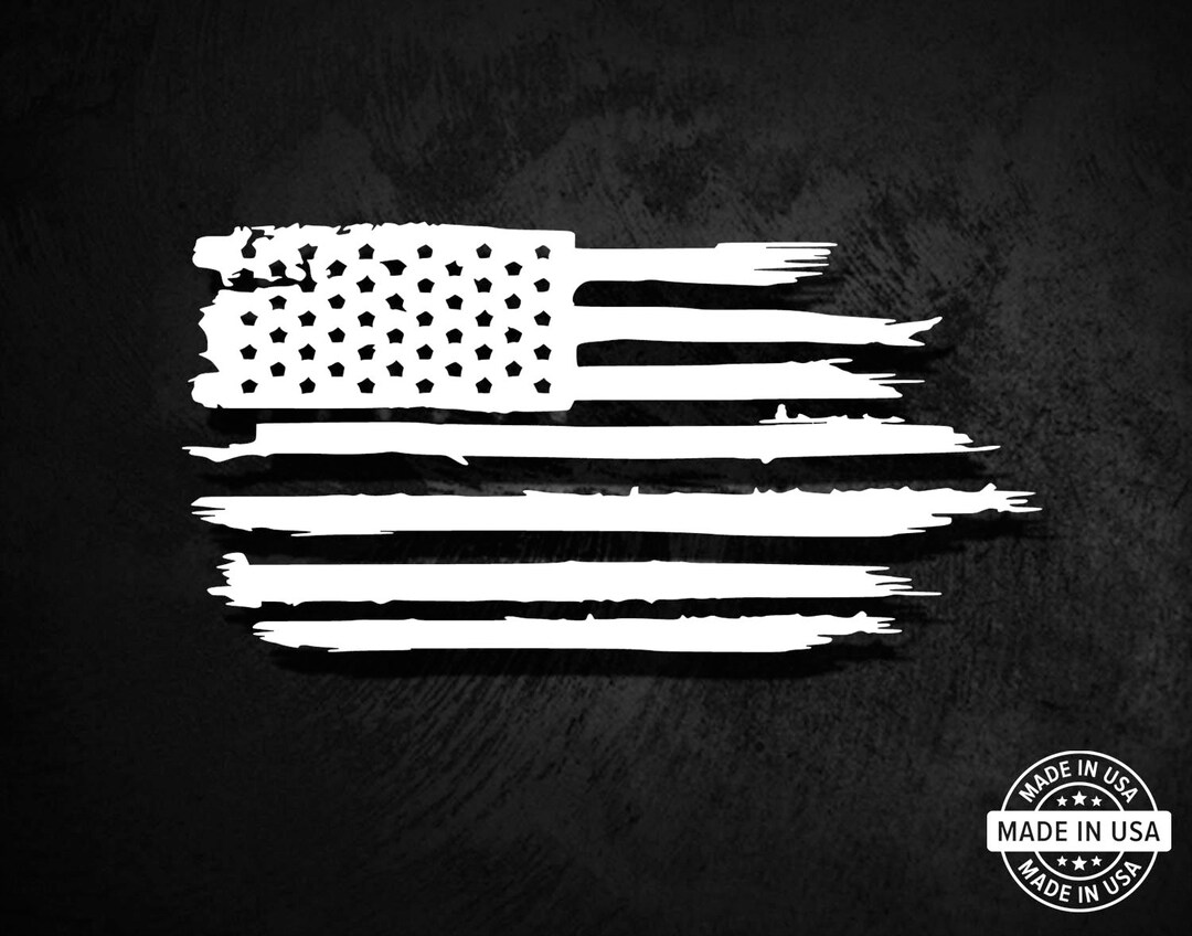 Distressed American Flag Decal, Vinyl Die Cut Sticker - Etsy