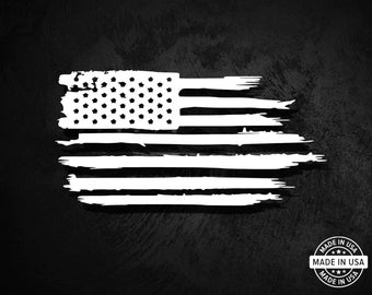 FAFO 'F*ck Around And Find Out' Tattered American Flag Vinyl Die Cut Decal - Made In USA