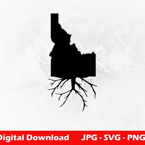 Idaho Roots Design, SVG, PNG, JPG Digital Download