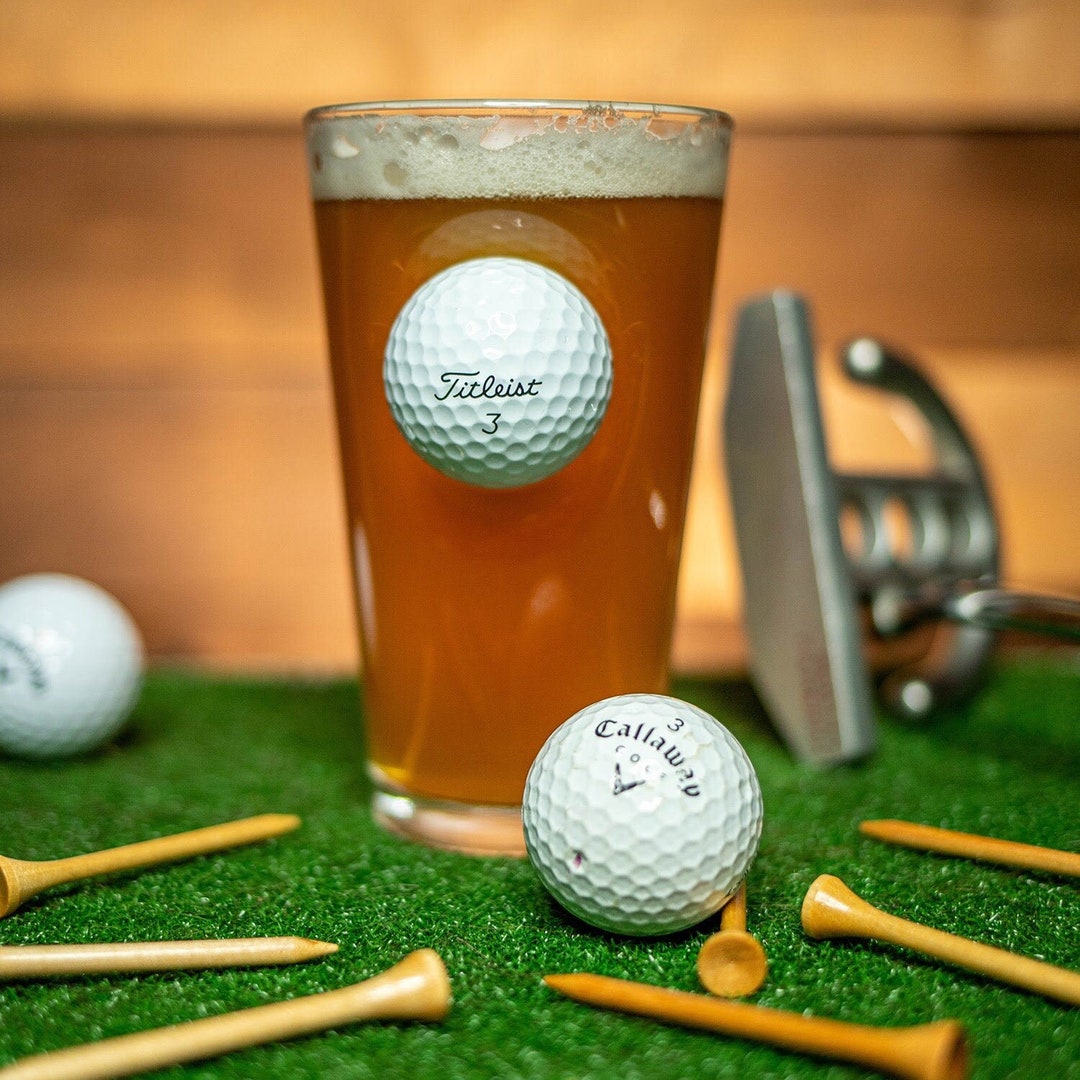 Benshot Golf Ball Pint Glass 16oz Etsy