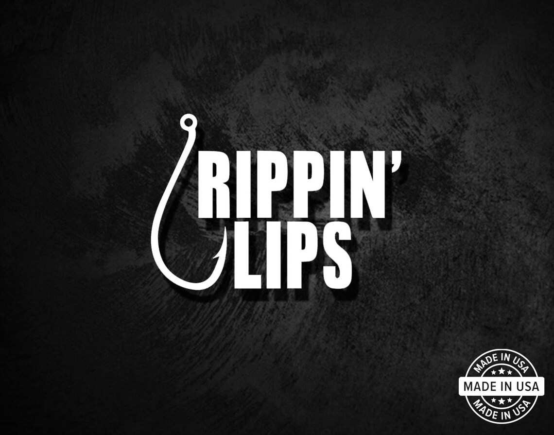 Lip Ripper Design Ripping Lips Fishing Decal, Vinyl Die Cut Sticker - Etsy