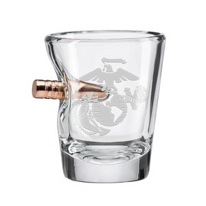 BenShot USMC EGA (Marines) Glasses - 2oz Shot Glass, 11oz Rocks Glass, 16oz Pint Glass