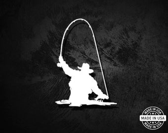 Small, Silver Metallic 7522-SW-1 TROUT FLY FISHERMAN FISHING WINDOW DECAL TROUT FLY FISHERMAN WINDOW STICKER Waterfowldecals Small, Silver Metallic 7522-SW-1 TROUT FLY FISHERMAN FISHING WINDOW DECAL TROUT FLY FISHERMAN WINDOW STICKER Waterfowldecals