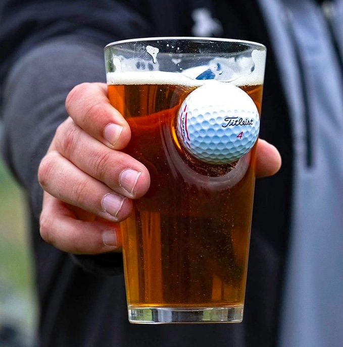 Benshot Golf Ball Pint Glass 16oz Etsy