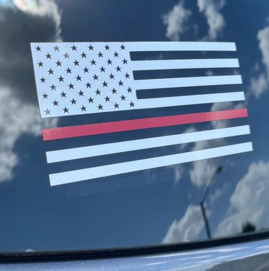 Multi Red Line Sticker Thin Red Line Decal, Vinyl Die Cut Sticker - Etsy