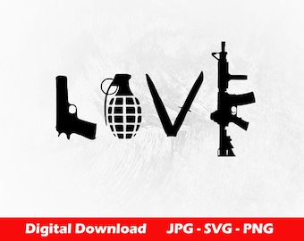 Download digitale di Love Weapons Design PNG, SVG, JPG
