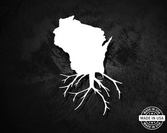 Wisconsin Roots Decal, Vinyl Die Cut Sticker