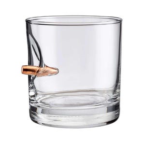 Vaso de whisky a prueba de balas de 11 oz, calibre .308, .45 ACP, redondo expandido ACP .308