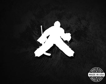 Hockey Goalie Decal, Vinyl Die Cut Sticker