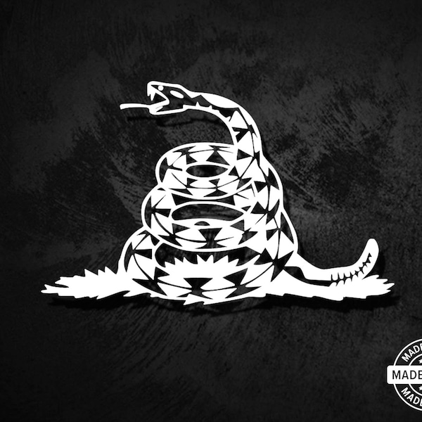 Don't Tread On Me Gadsden Snake Vinyl Die Cut Decal