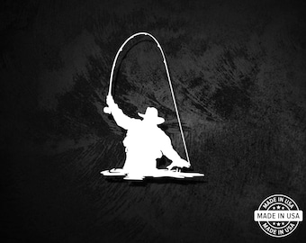 Fly Fishing Vinyl Die Cut Decal Sticker