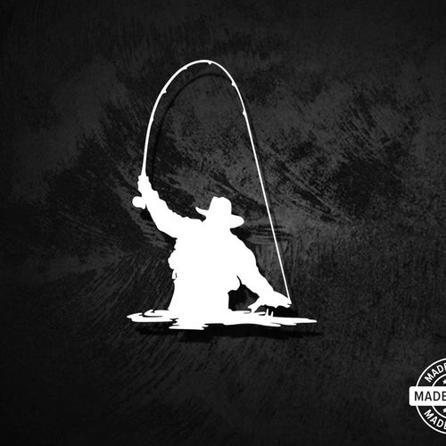 Fly Fishing Vinyl Die Cut Decal Sticker Etsy