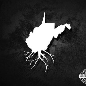 West Virginia State Roots Vinyl Die Cut Decal