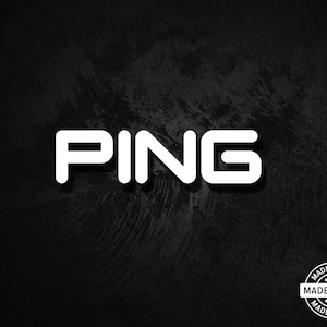 Ping Golf Vinyl Die Cut Decal
