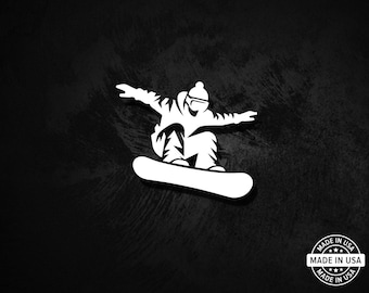Snowboarding Decal, Vinyl Die Cut Sticker