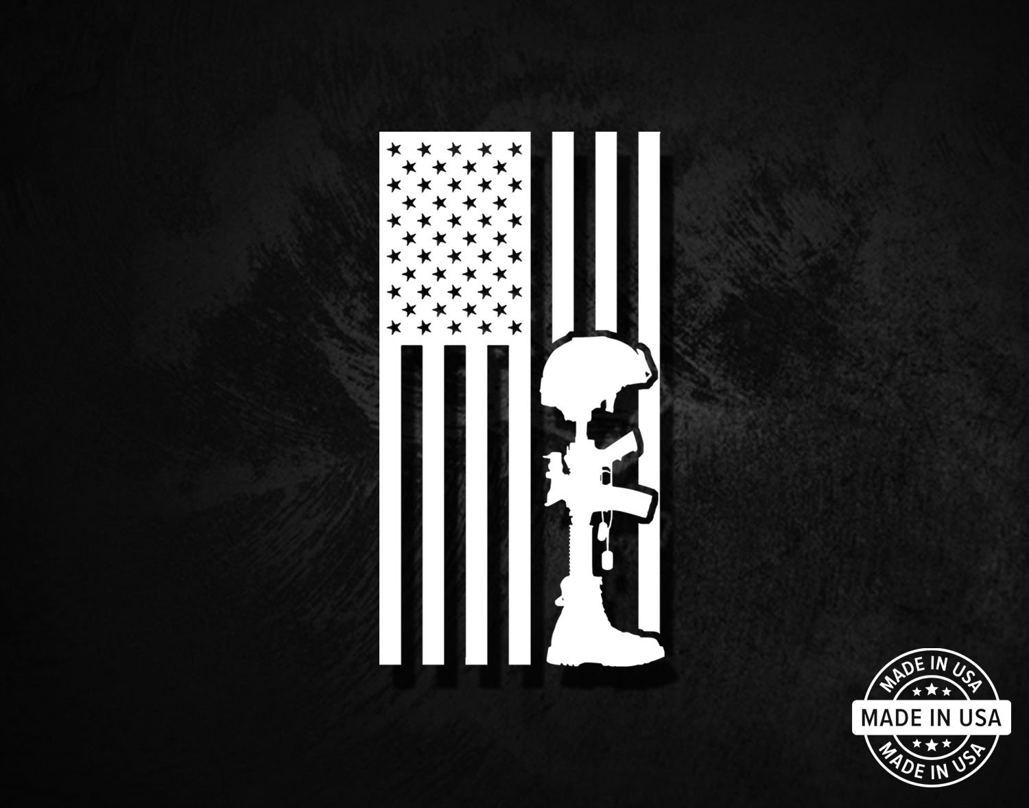 Patriotic Army Dog Decal - 3D Metal Tear Sticker With American Flag & Soldier Helmet, 11.81" X 11.81" - View #7