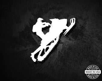 Snowmobile Decal, Vinyl Die Cut Sticker