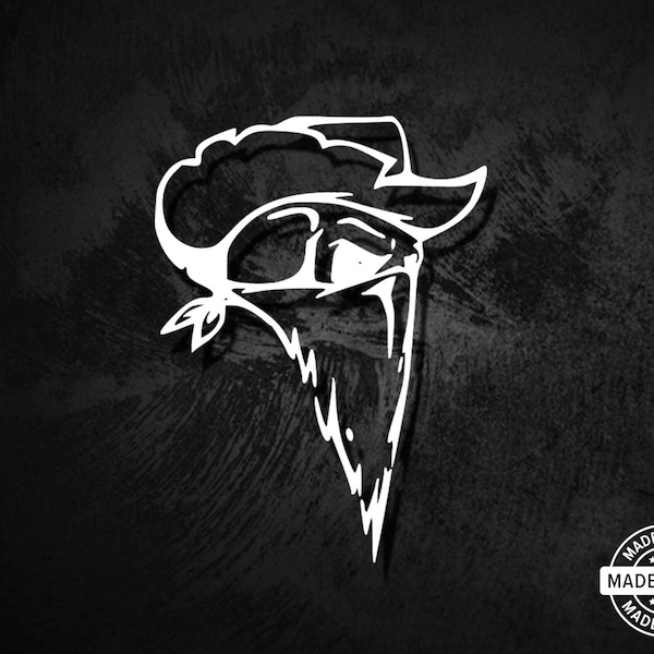 Western Skull Bandana Cowboy Vinyl Die Cut Decal Sticker