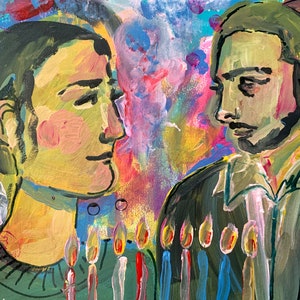 Hanukkah Wall Art Mixed Media