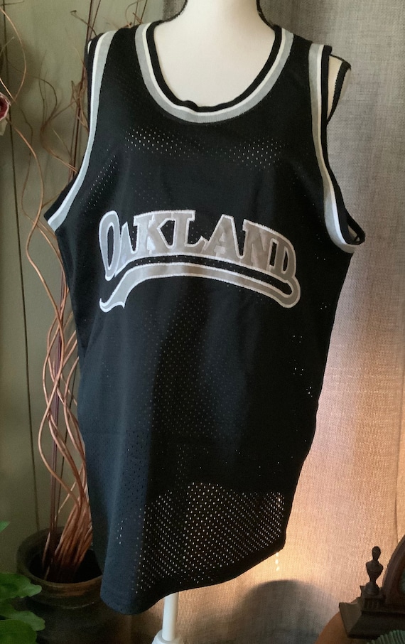 Vintage Black Oakland Basketball Jersey by Weekend