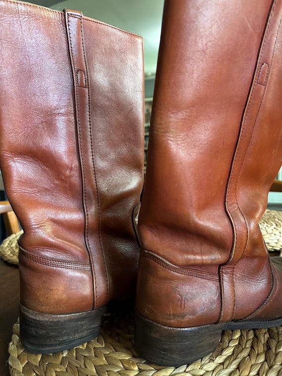 Vintage Frye 14.25” Tall Brown Leather Boots, Size 11D, #3572 - Etsy