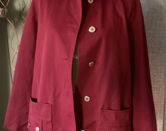 Maroon Misty Harbor Vintage Rain Coat