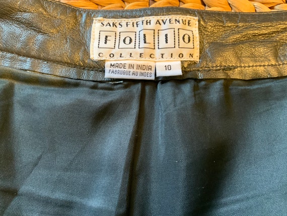 Veste En Cuir 100% Folio Saks 5th Avenue - Taille 6, Couleur Bronze, Neuf Sans étiquette