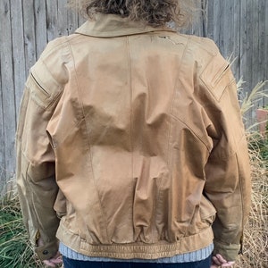 1990s Winlit Leather Bomber Jacket, Size M image 4