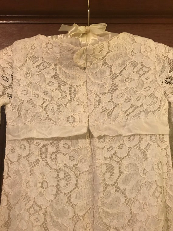 1970s Lace Flower Girl Dress - image 4