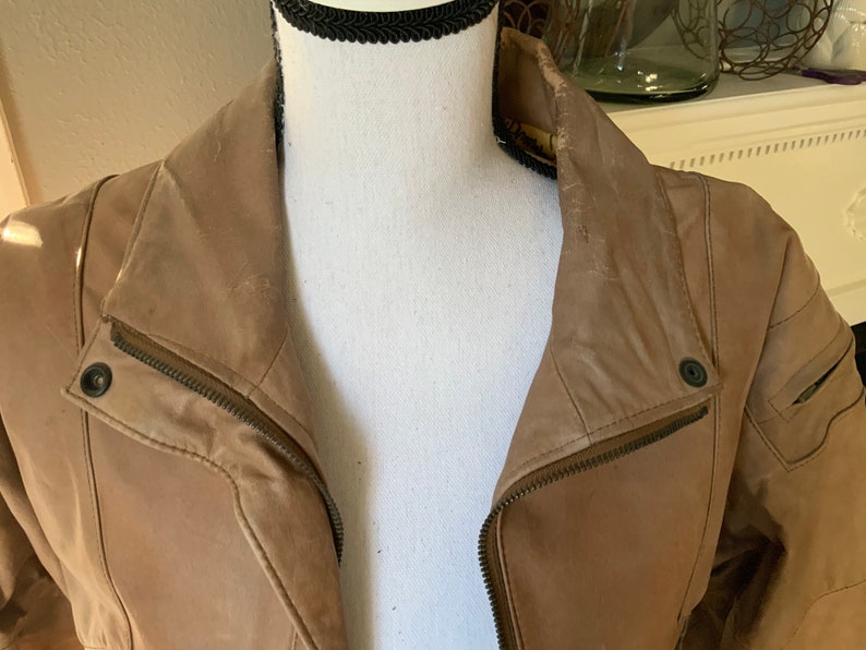 1990s Winlit Leather Bomber Jacket, Size M image 7