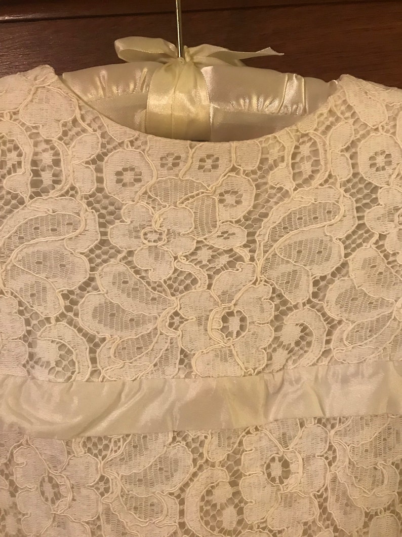 1970s Lace Flower Girl Dress