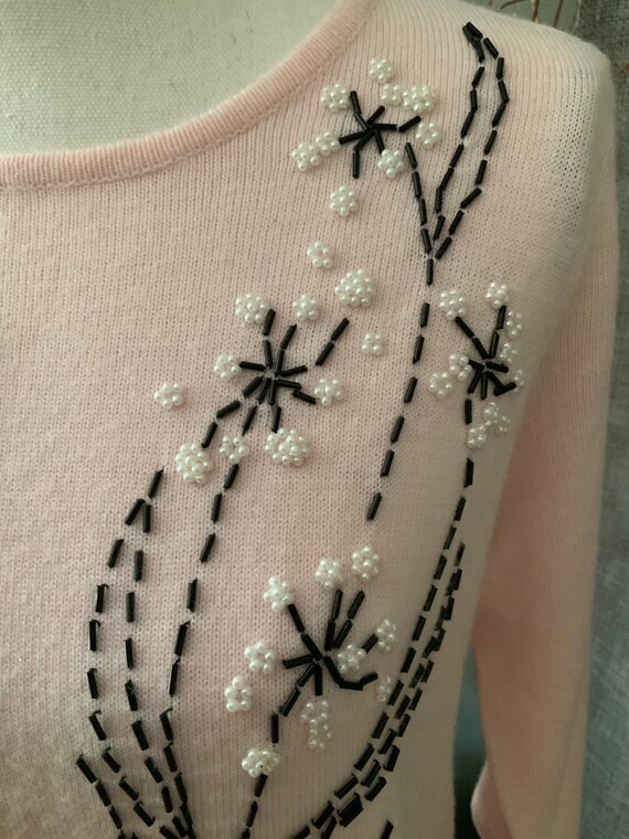 Fashion Classics pink beaded sweater - image 5