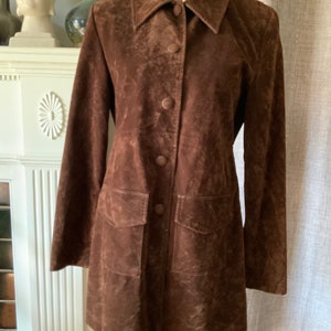 Vintage Toska Brown soft rayon Trench Coat