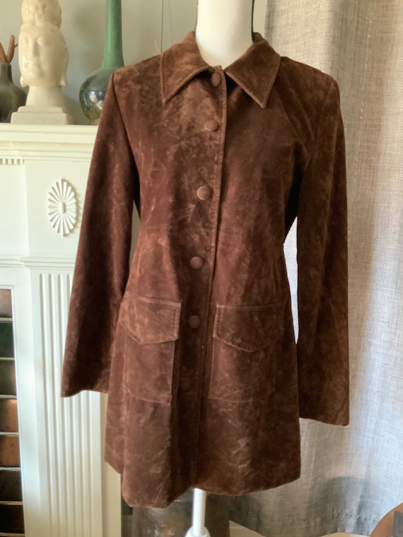 Vintage Toska Brown soft rayon Trench Coat