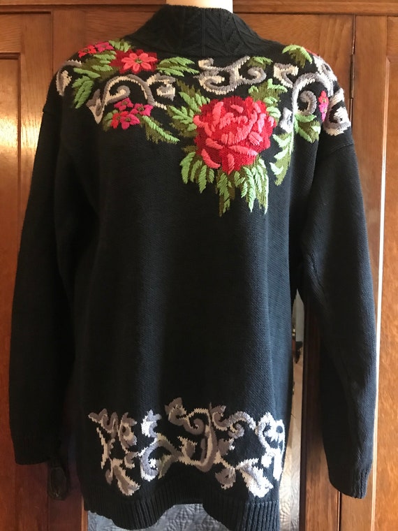 PS Sport Embroidered Floral Sweater