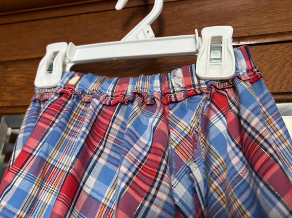 1970s Handmade Cowgirl Plaid Skirt and Reversible… - image 3