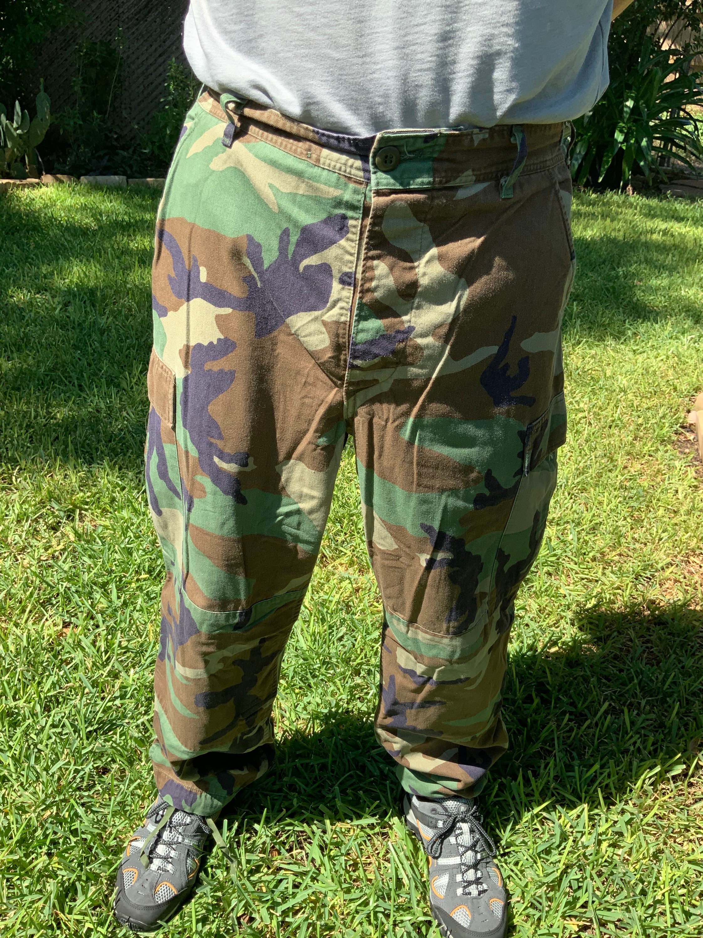 Woodland Green BDU Camouflage Jungle Pants, Size MR, Stock Woodland Green BDU Camouflage Jungle Pants, Size MR, Stock