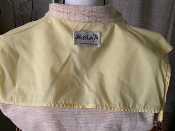 1970s Lee Wald Unisex yellow and white Jacket - image 9