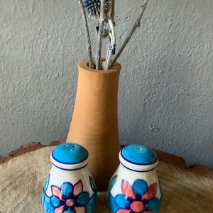 Vintage Hand Painted  ceramic salt and pepper shakers