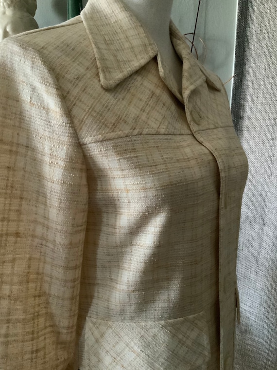 1970s Lee Wald Unisex yellow and white Jacket View 2