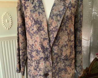 Vintage Michael and Co. Floral Blazer