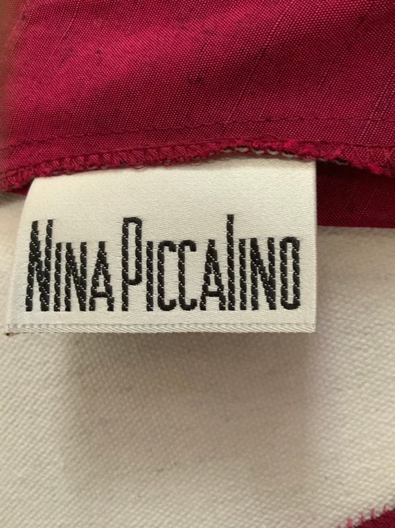 1980s Nina Piccalino Fuschia Pleated dress w/ sho… - image 7