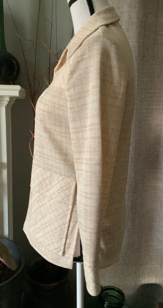 1970s Lee Wald Unisex yellow and white Jacket View 6