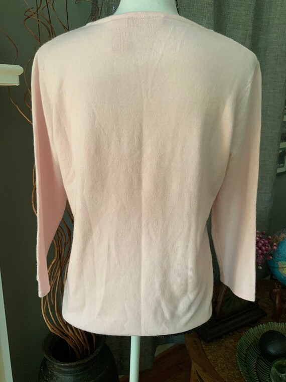 Fashion Classics pink beaded sweater - image 3